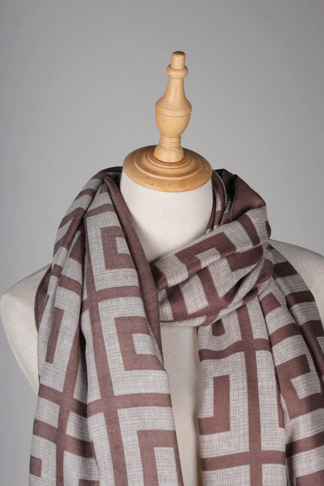 Antigone | Geometric Scarf - Mauve | Shut the Front Door