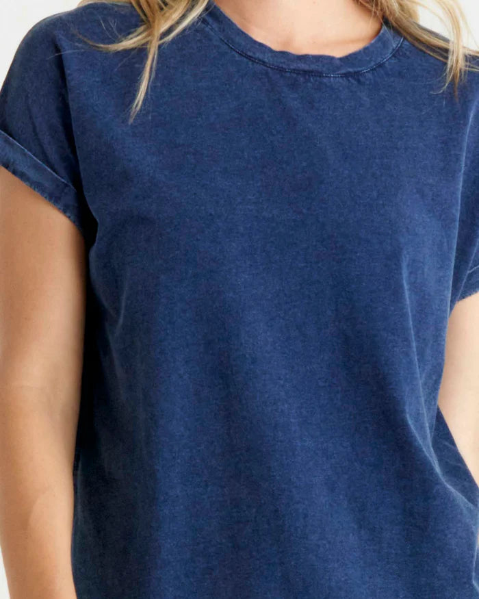 Betty Basics | Hailey Short Sleeve Tee - Indigo Wash | Shut the Front Door