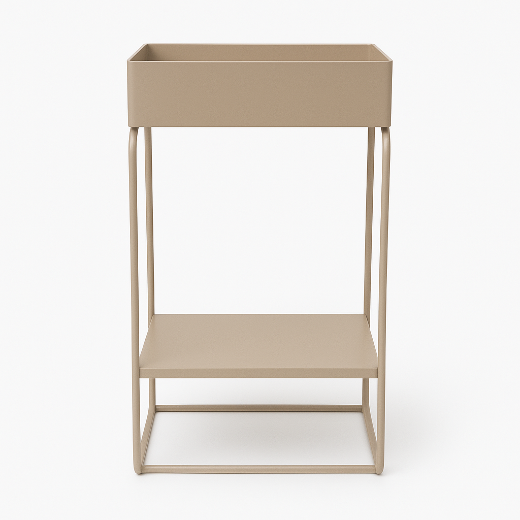 Garcia | Metal Planter Square - Latte | Shut the Front Door