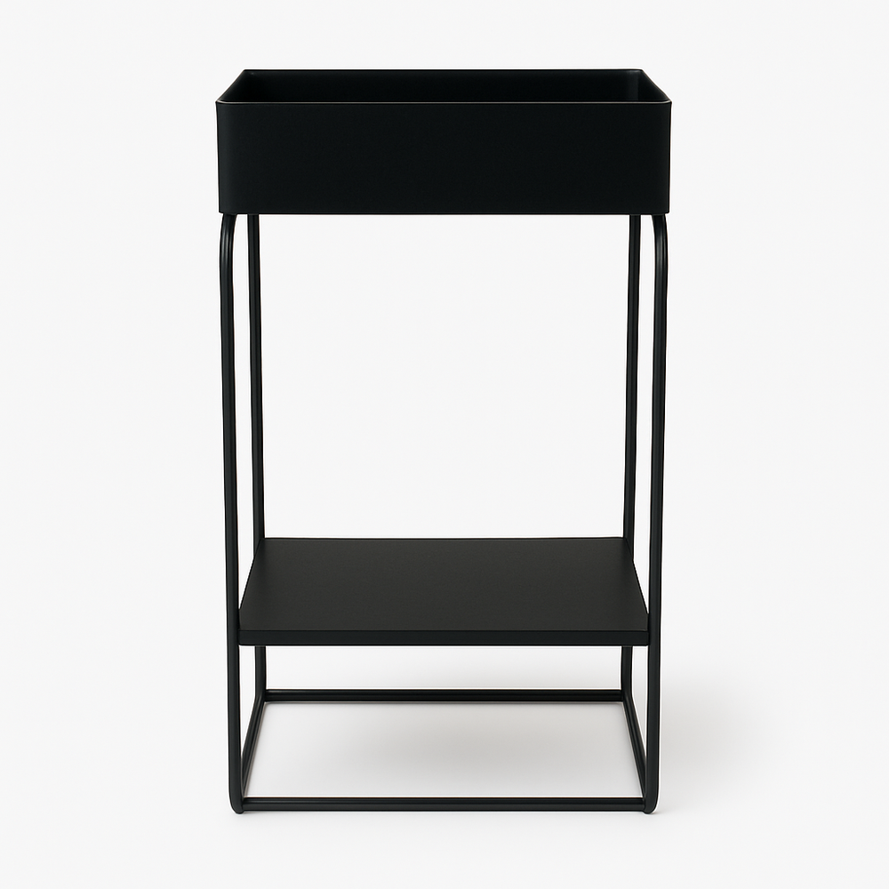 Garcia | Metal Planter Square - Black | Shut the Front Door