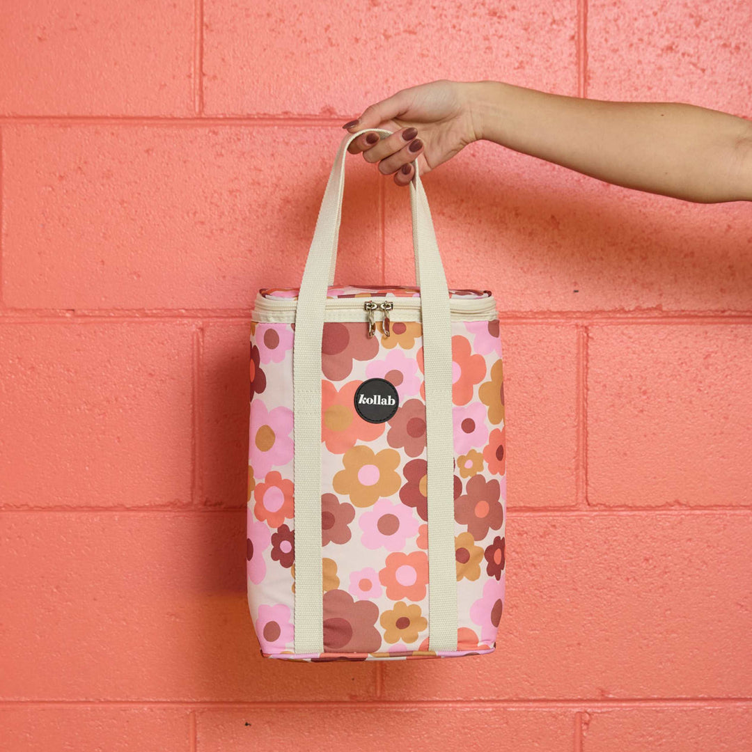 Holiday Wine Cooler Bag - Mod Blossom
