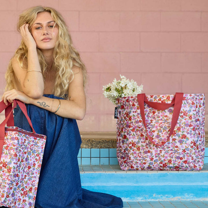 Shopper Tote - Retro Bloom