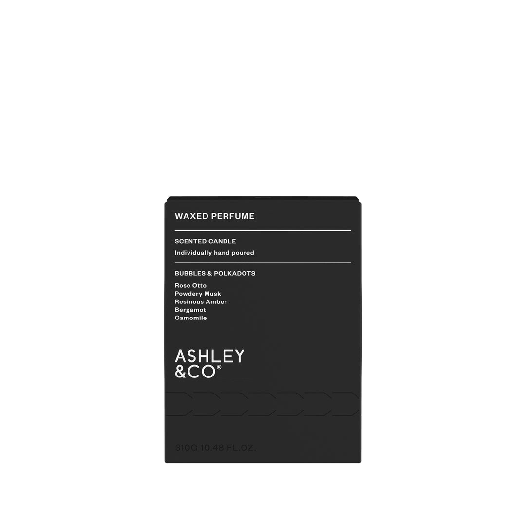 Ashley & Co | Waxed Perfume Candle - Bubbles & Polkadots | Shut the Front Door