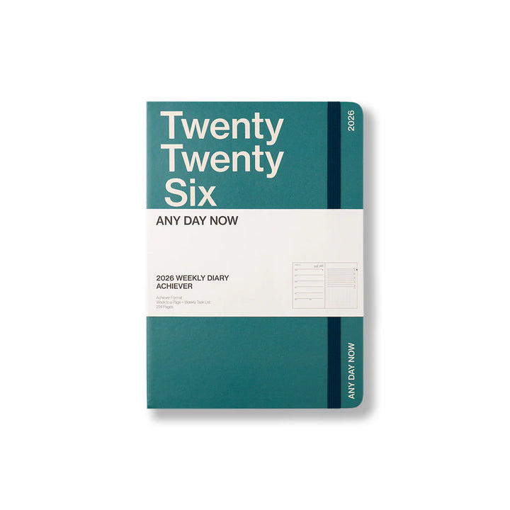 2026 Diary Weekly Achiever A5 - Teal