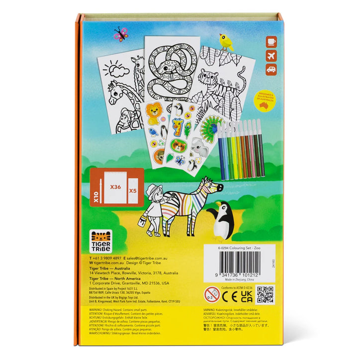 Tiger Tribe | Colouring Set - Zoo | Shut the Front Door