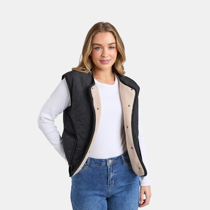 Foxwood | Alberta Vest - Black | Shut the Front Door