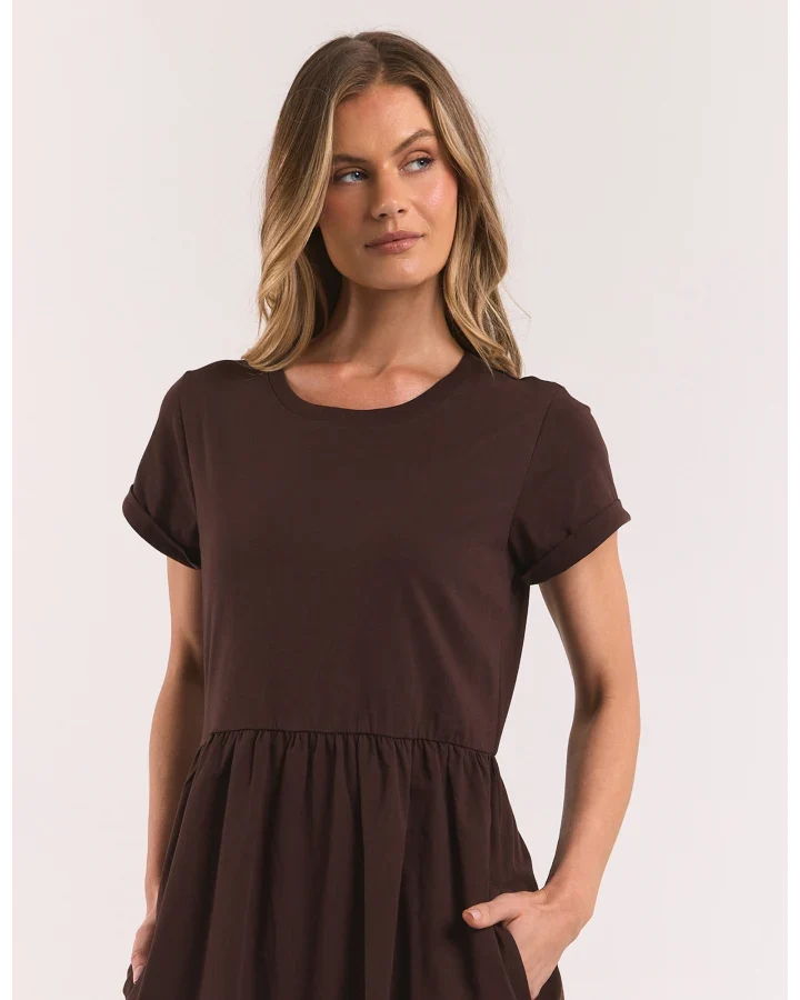 Foxwood | Astrid Dress - Coffee | Shut the Front Door