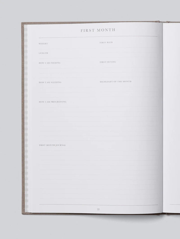 Write to Me Stationery | Baby Journal - Birth to Five Years Oatmeal | Shut the Front Door
