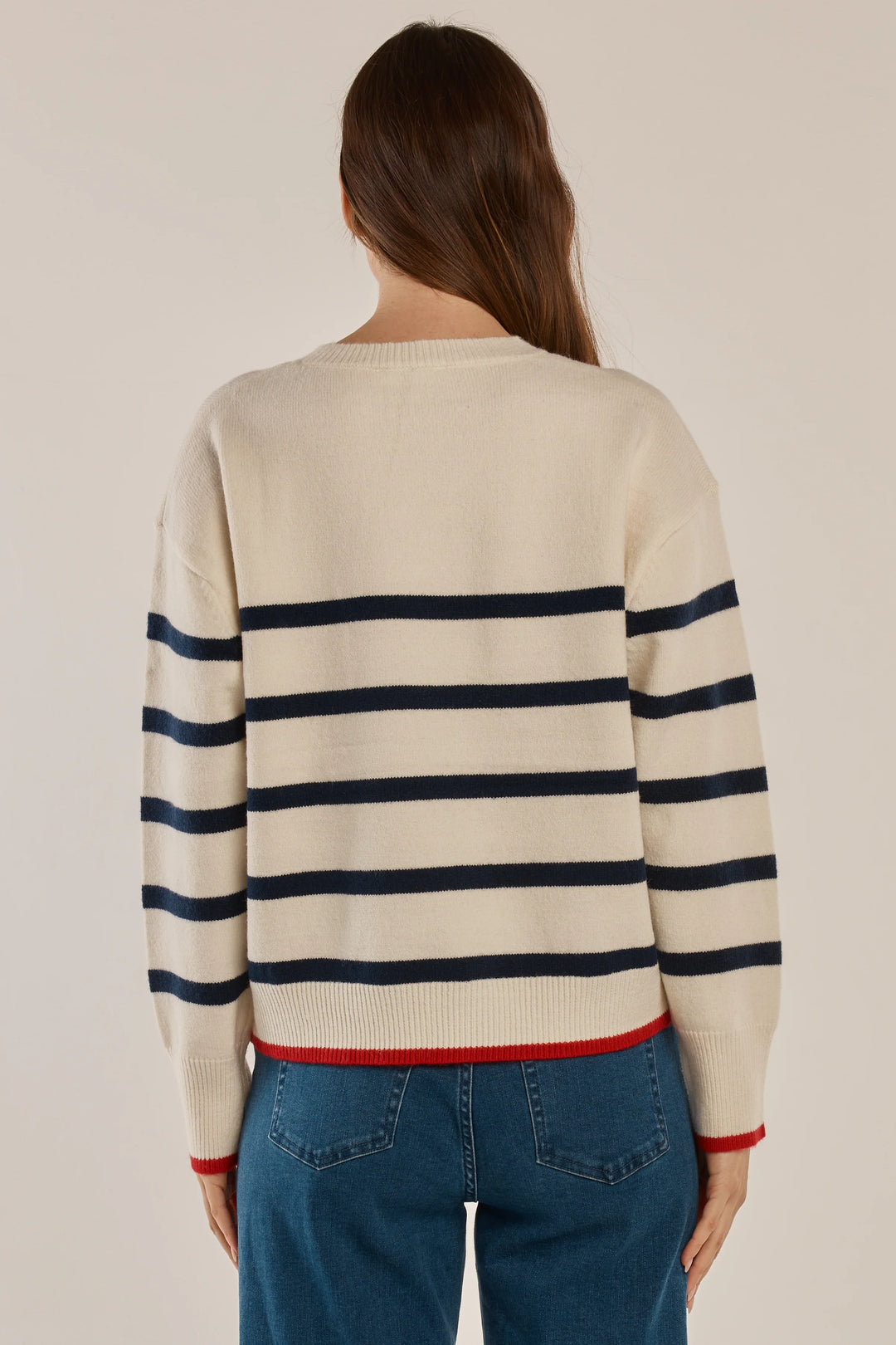 Betty Basics | Leonie Knit Sweater - Navy/Off White Stripe | Shut the Front Door