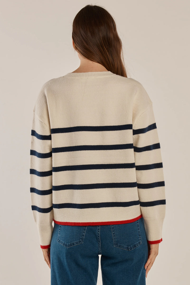 Betty Basics | Leonie Knit Sweater - Navy/Off White Stripe | Shut the Front Door