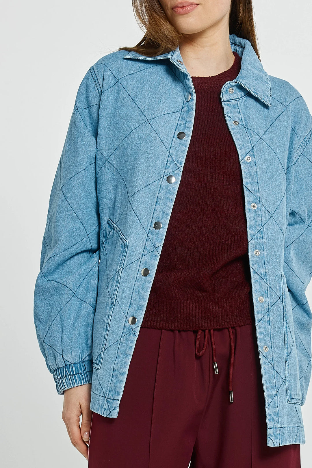 Betty Basics | Quest Quilted Jacket - Blue Denim Wash | Shut the Front Door