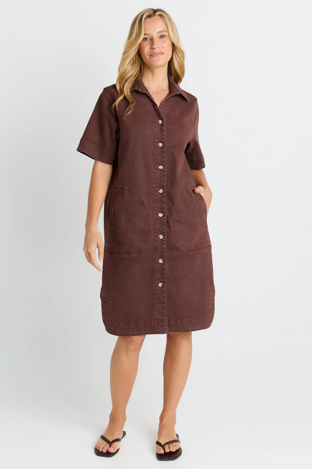 Dawson Denim Dress - Chocolate
