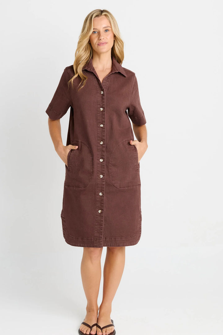 Dawson Denim Dress - Chocolate