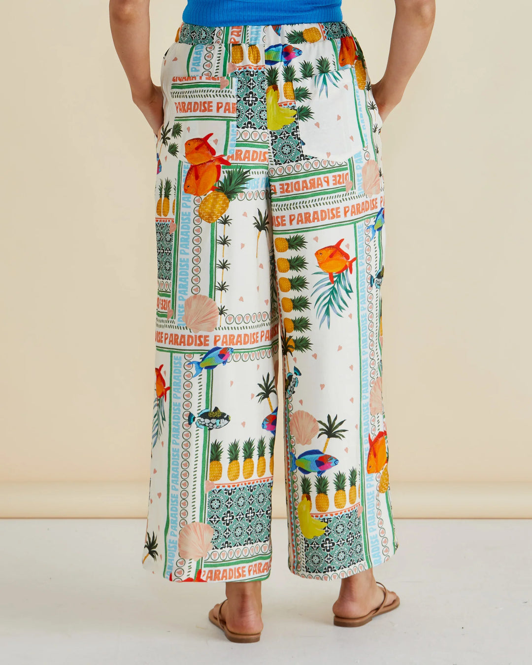 Sable Wide Leg Pant - Paradise Print Multi