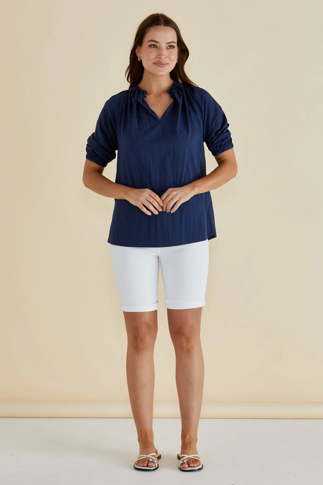 Joanne Blouse - Navy Blue