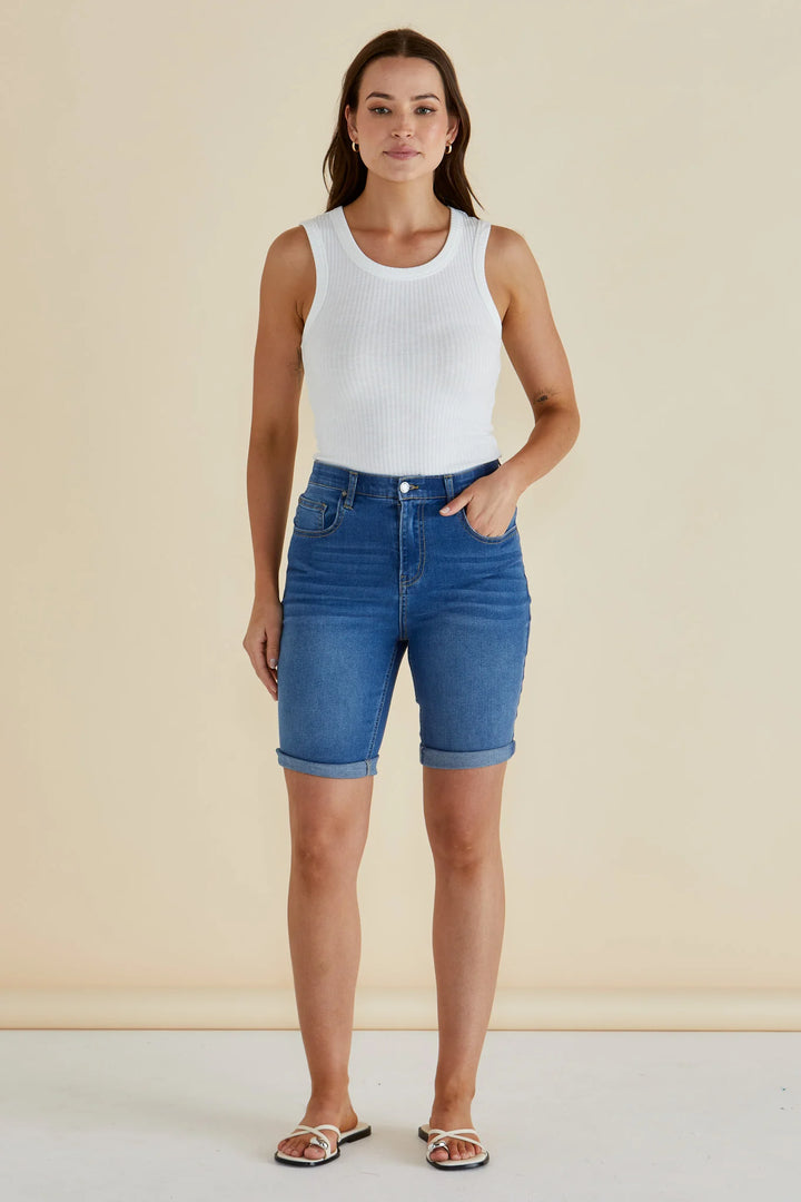 Bonnie Bermuda Denim Short - Indigo