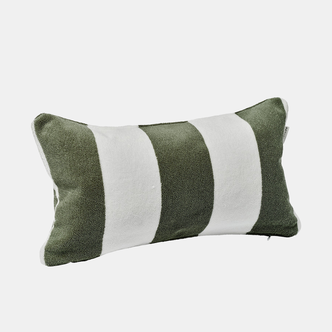 Sunnylife | Beach Pillow The Vacay Olive Stripe | Shut the Front Door