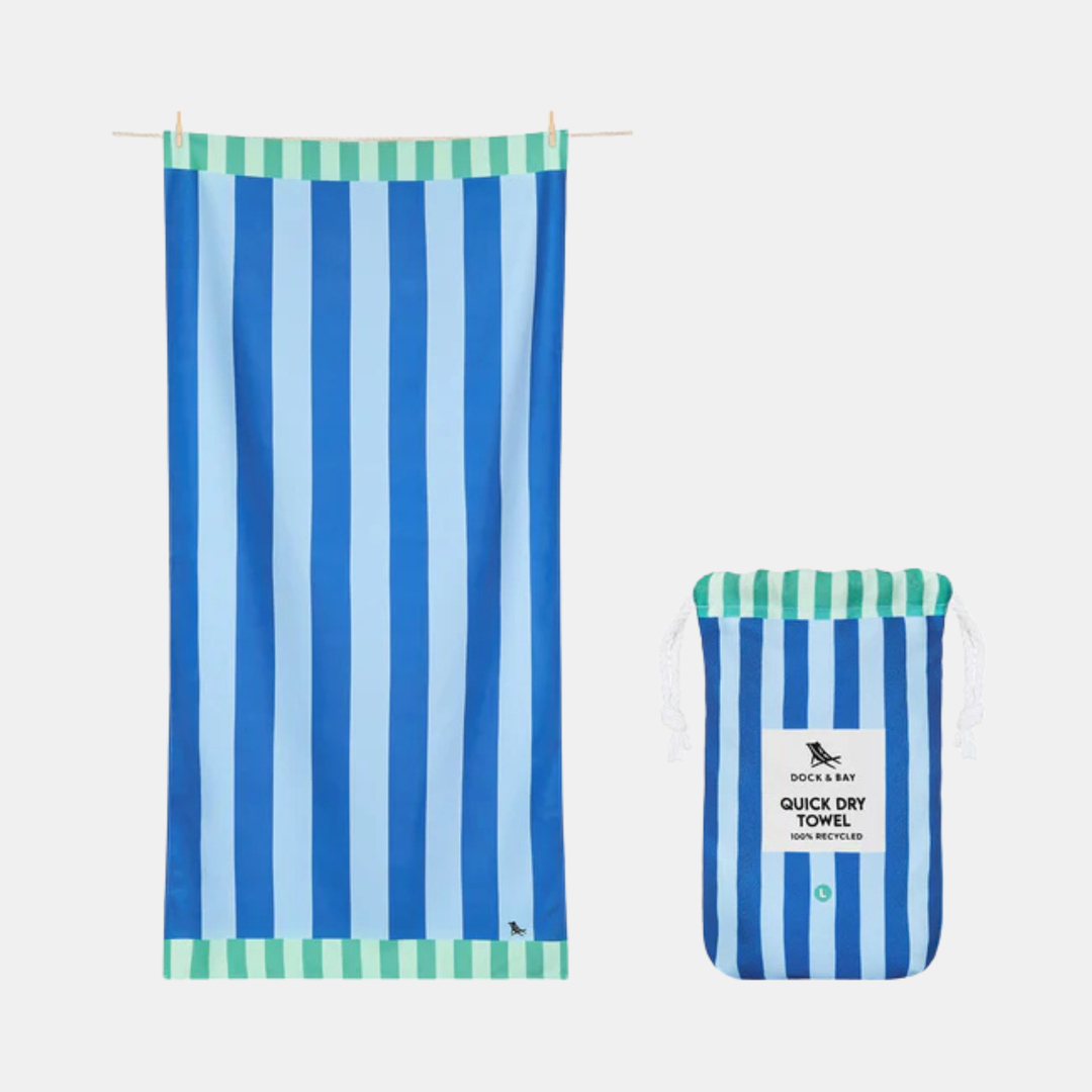 Dock & Bay | Beach Towel Clubhouse Collection - XL Blue Sky | Shut the Front Door