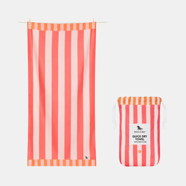 Dock & Bay | Beach Towel Clubhouse Collection - XL Raspberry Road | Shut the Front Door