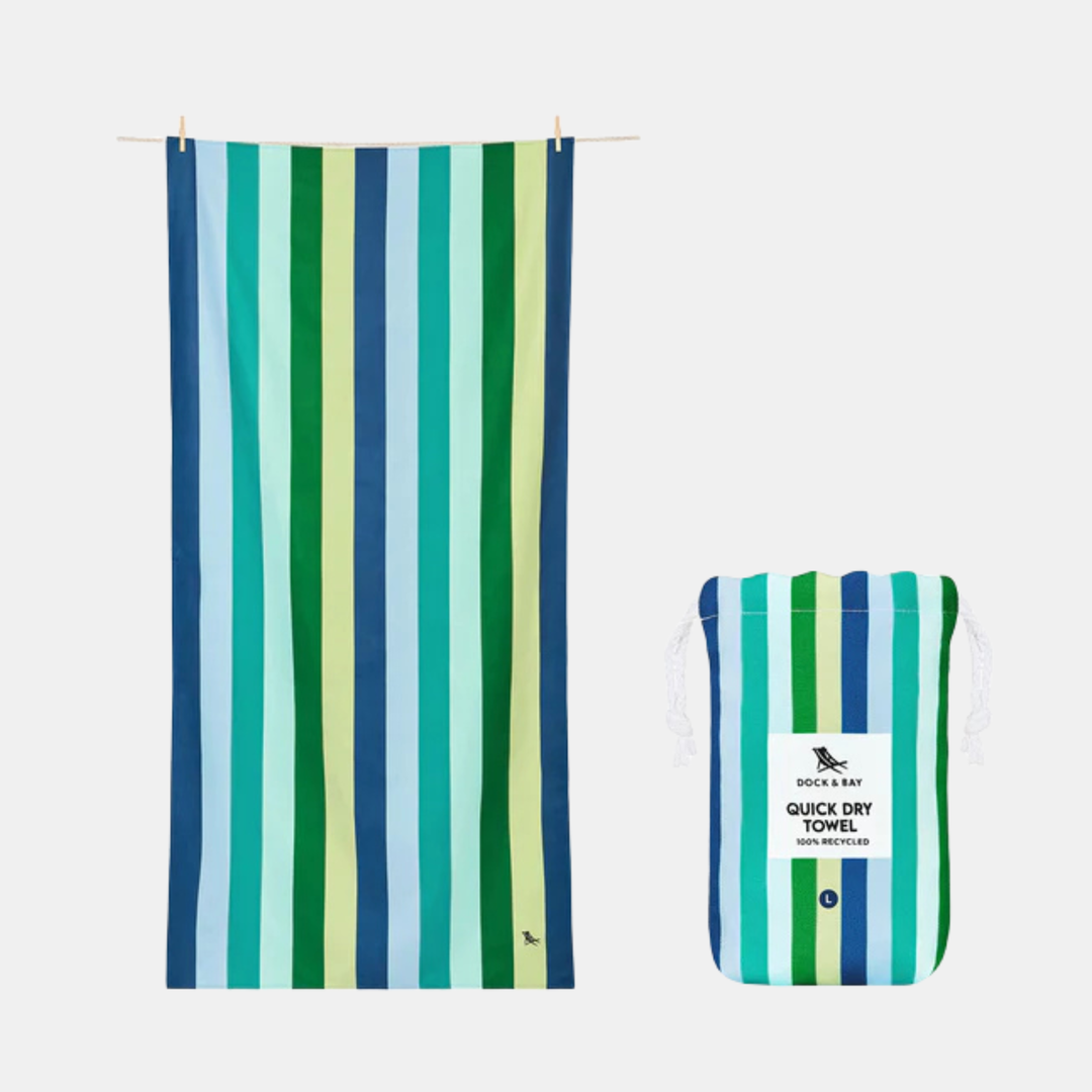 Dock & Bay | Beach Towel Summer Collection - LG Cool Lagoon | Shut the Front Door