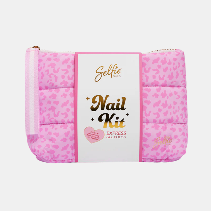 Beauty Bag Nail Kit - Pink Leopard