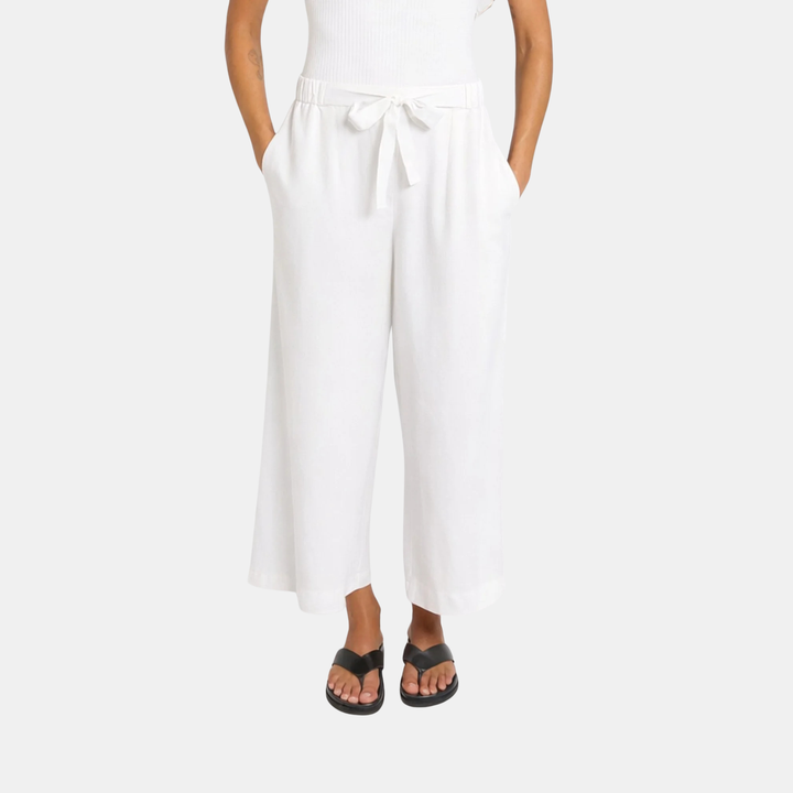 Bella Crop Pants - White