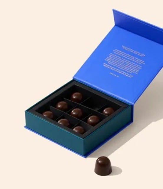 9 Piece Enrobed Dark Whole Roasted Hazelnut Giftbox