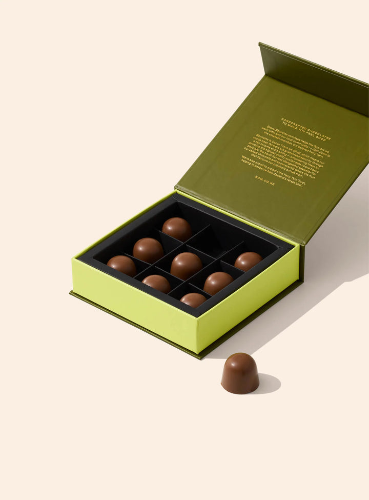 9 Piece Enrobed Milk Whole Roasted Hazelnut Giftbox