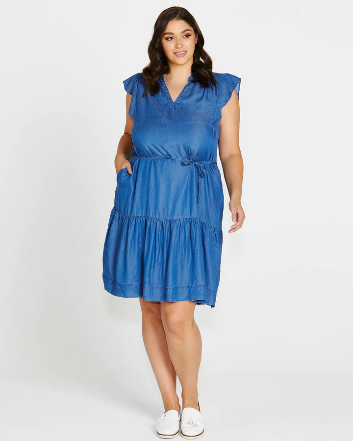 Betty Basics | Lorne Lyocell Dress - Antique Indigo | Shut the Front Door