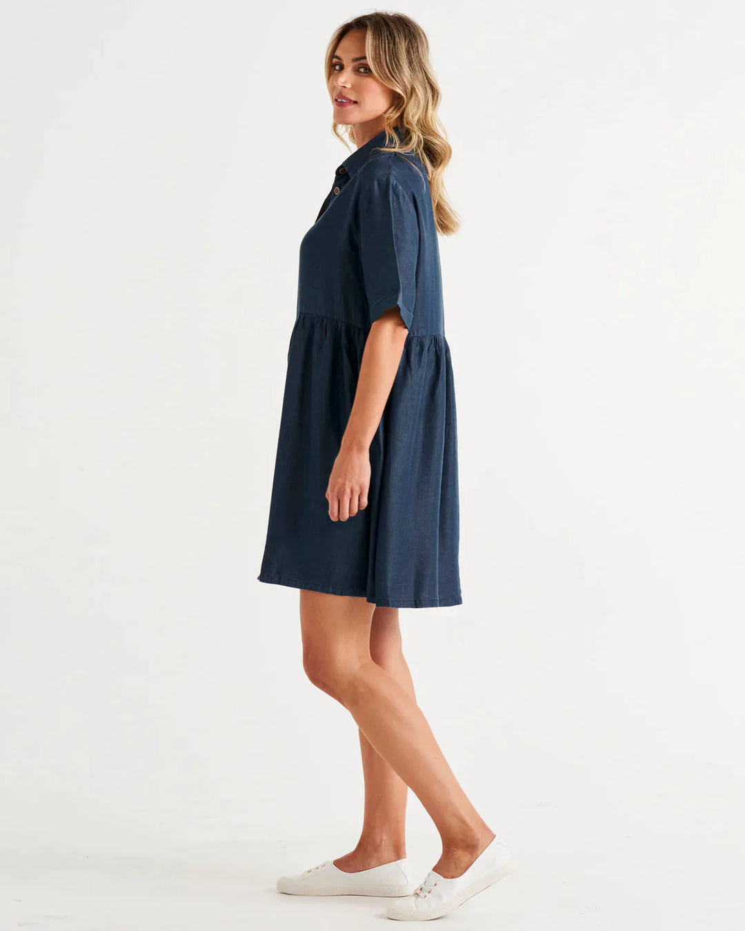 Betty Basics | Miley Lyocell Shirt Dress - Blue Haze | Shut the Front Door