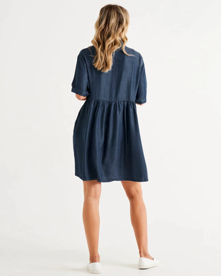 Betty Basics | Miley Lyocell Shirt Dress - Blue Haze | Shut the Front Door