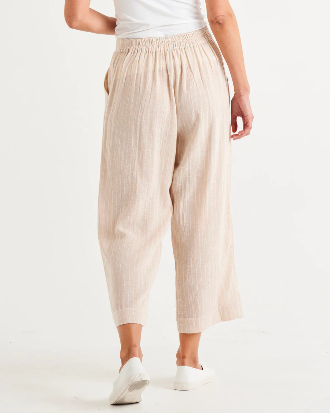 Betty Basics | Parker Pant - Natural Stripe | Shut the Front Door