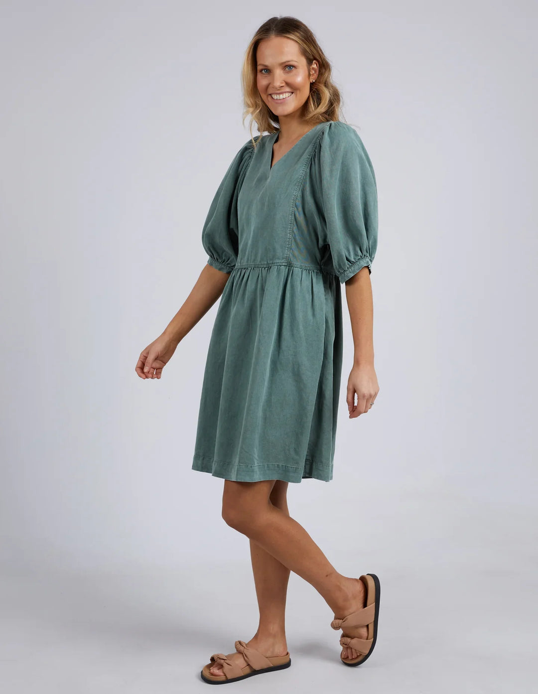 Elm Knitwear | Bliss Washed Dress - Clover | Shut the Front Door