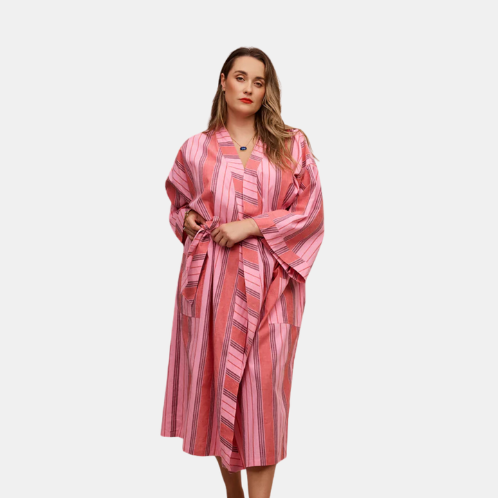SAGE & CLARE | Brigitte Cotton Bath Robe - Scarlet | Shut the Front Door