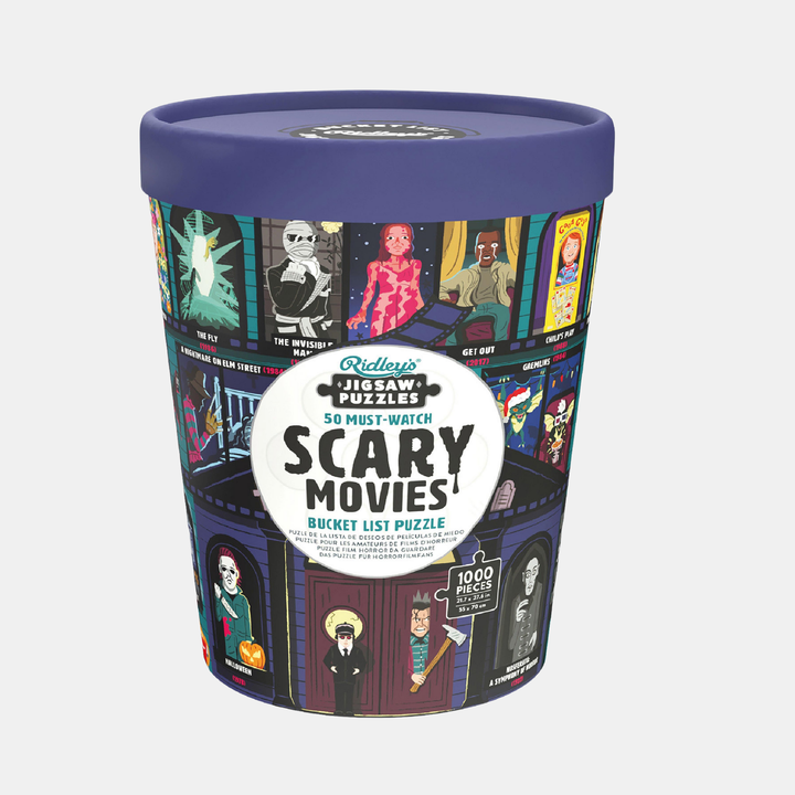 Ridleys | Bucket List Puzzle - 50 Must-Watch Scary Movies 1000pcs | Shut the Front Door