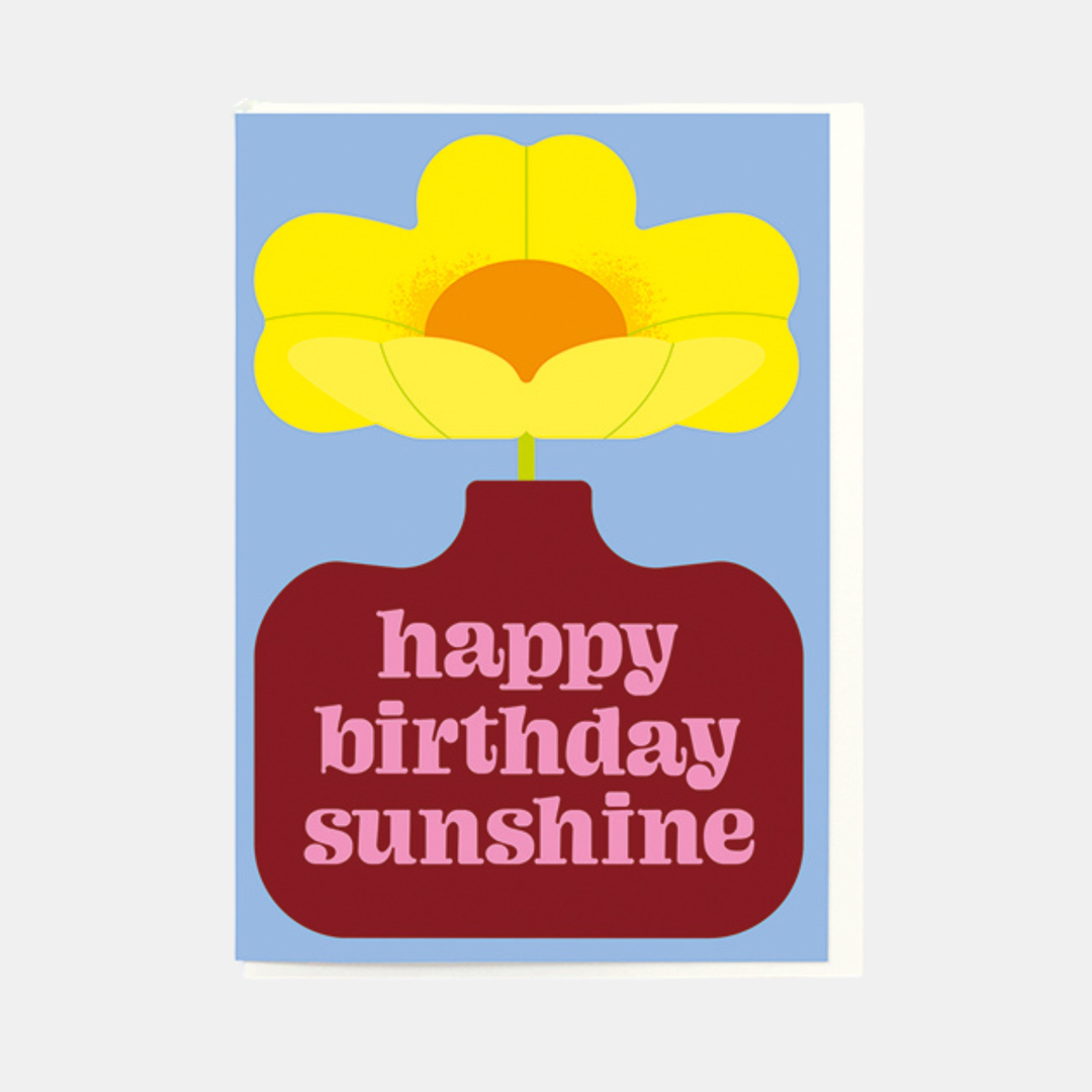 Noi | Card Big Yellow Flower in Vase | Shut the Front Door