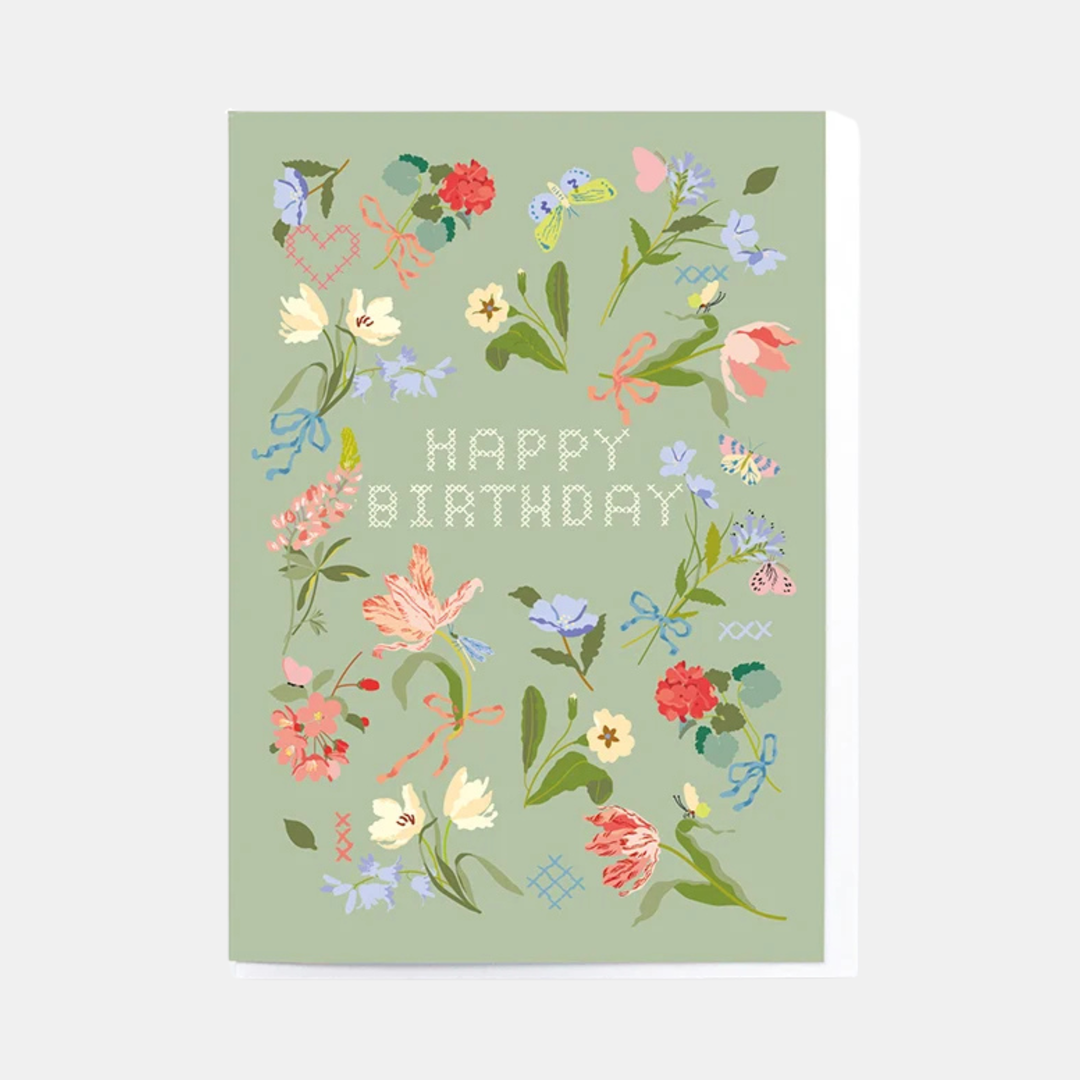 Card Birthday Ditsy Floral