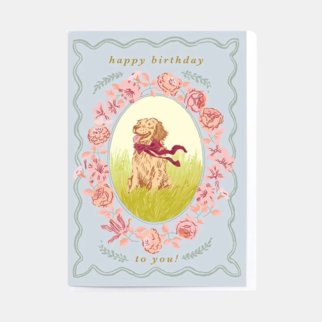 Card Birthday Dog On Grass