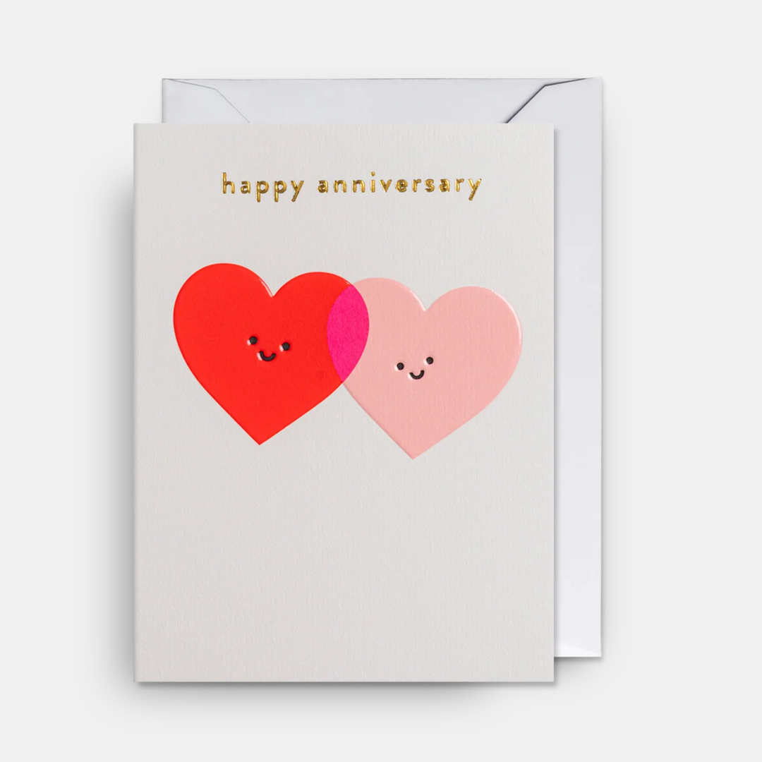 Lagom | Card Happy Anniversary Two Hearts Mini | Shut the Front Door