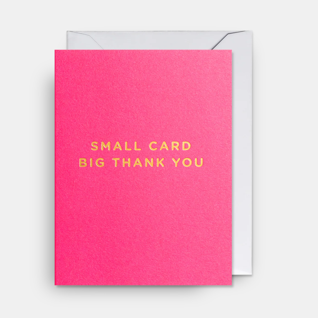 Lagom | Card Small Card Big Thank You - Pink Mini | Shut the Front Door