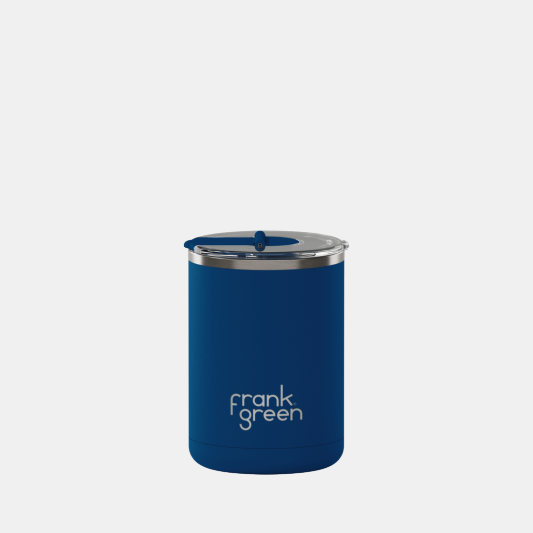 Frank Green | Ceramic Lined Coffee Cup 12oz Hinged Lid - Deep Ocean | Shut the Front Door