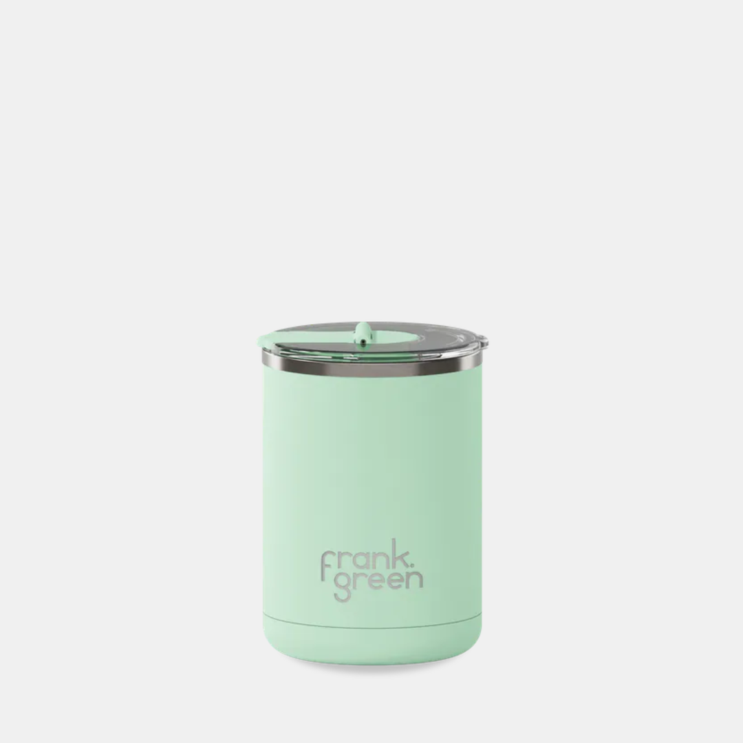 Frank Green | Ceramic Lined Coffee Cup 12oz Hinged Lid - Mint Gelato | Shut the Front Door