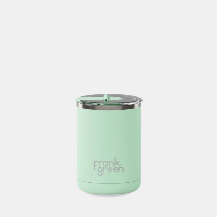 Frank Green | Ceramic Lined Coffee Cup 12oz Hinged Lid - Mint Gelato | Shut the Front Door