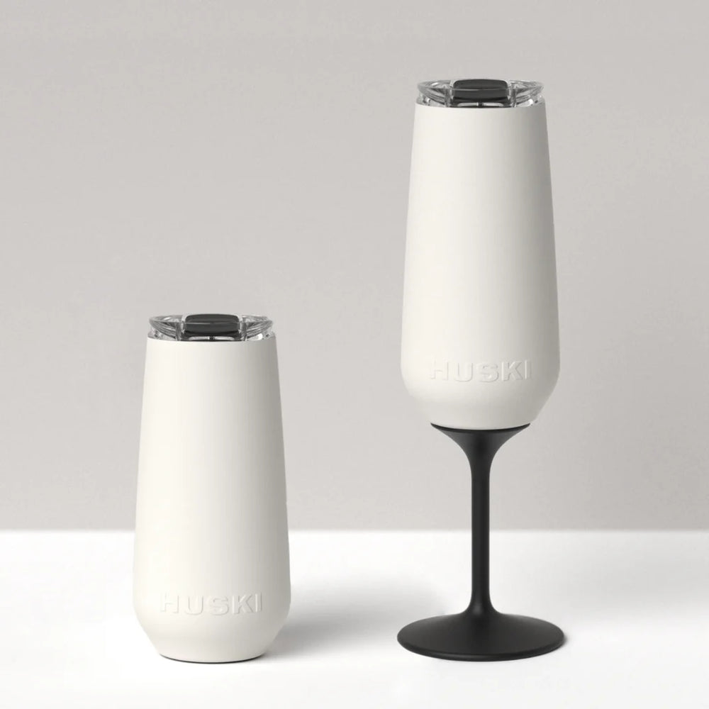 Huski | Huski Champagne Flute - White | Shut the Front Door