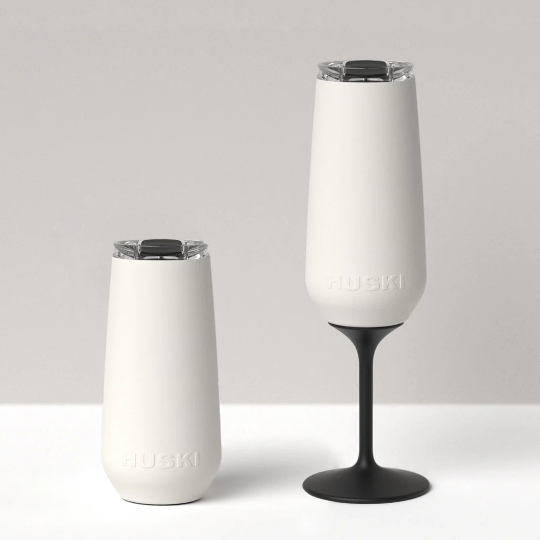 Huski | Huski Champagne Flute - White | Shut the Front Door
