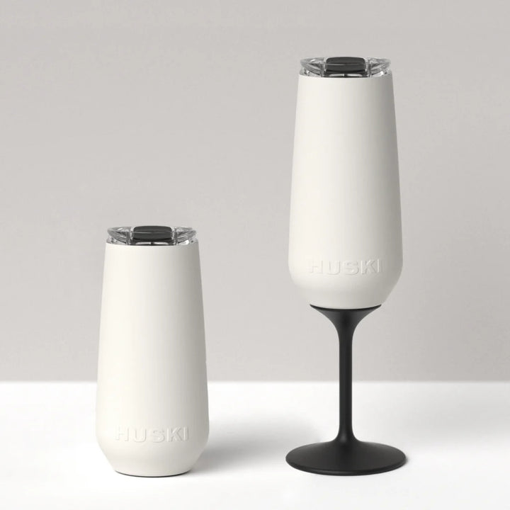 Huski | Huski Champagne Flute - White | Shut the Front Door