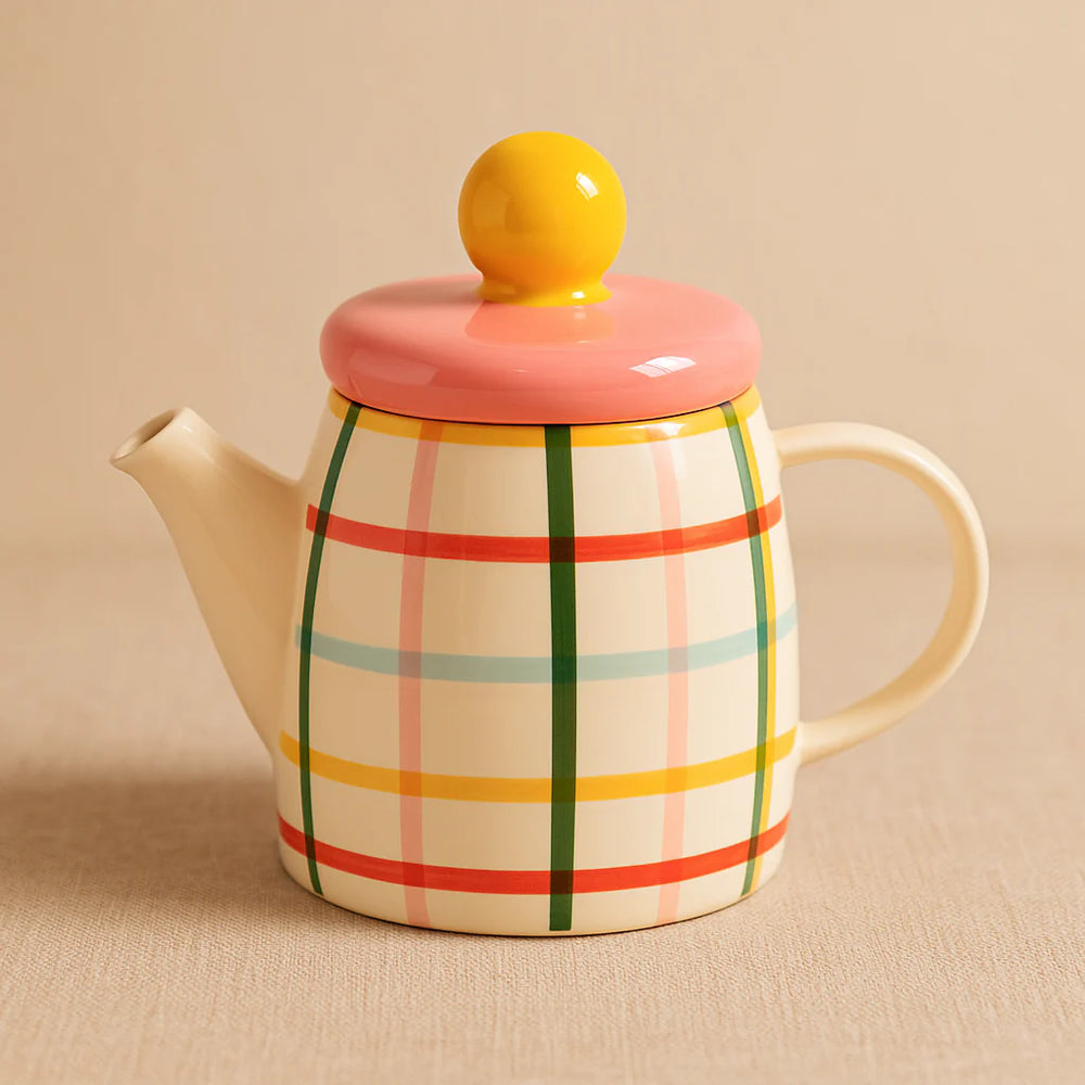 Garcia | Teapot 800ml - Check Multi | Shut the Front Door