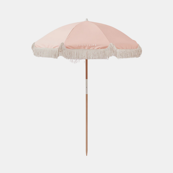 Sunnylife | Luxe Beach Umbrella - Salmon | Shut the Front Door