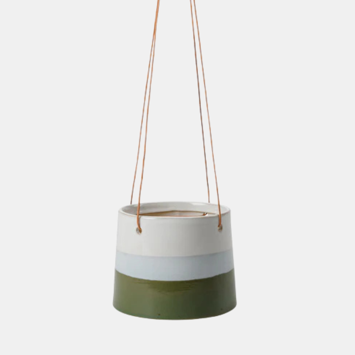 Collectors Hanging Pot Blue & Green 12.5cm