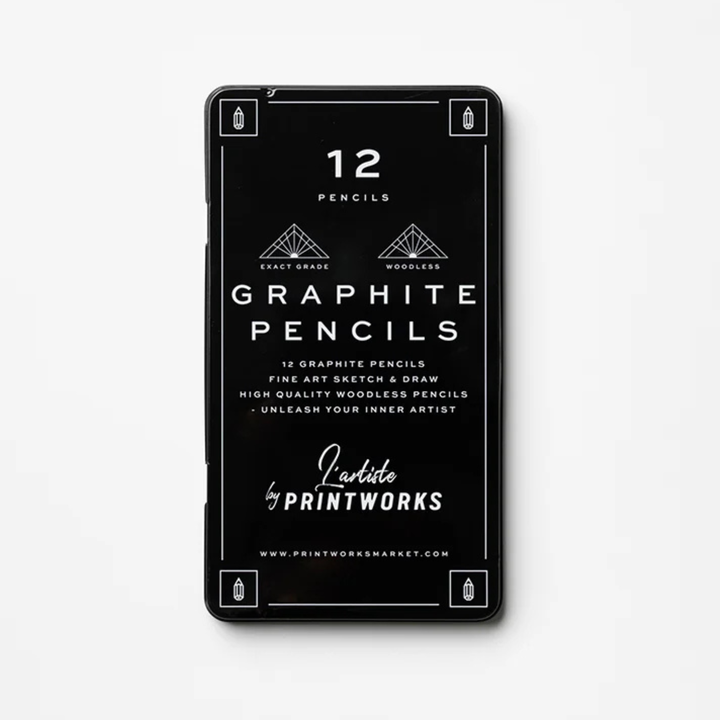 Printworks | Colour Pencils Set of 12 - Graphite | Shut the Front Door